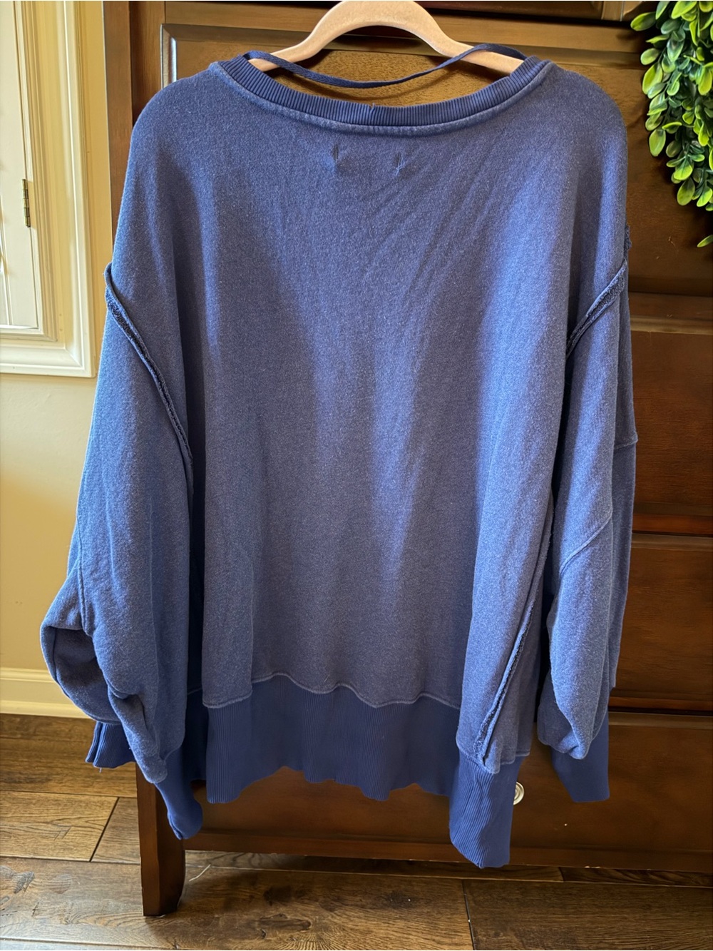 We The Free Navy Pullover with Floral Detail - Picture 2 of 4